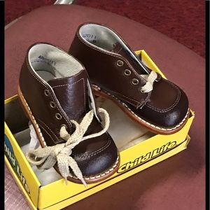 NIB Child Life Shoes Baby Boy Brown Leather 4.5C